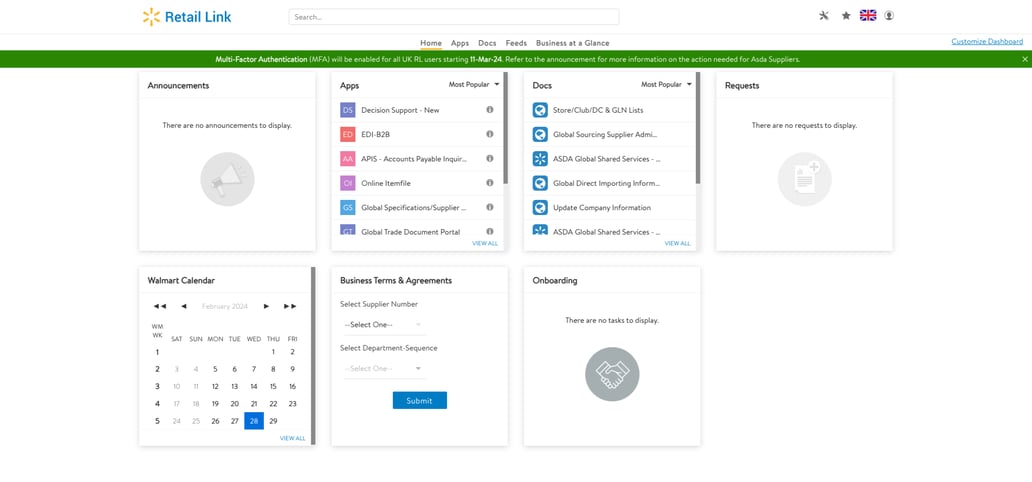 Connect Asda data to SKUtrak (via Retail Link)